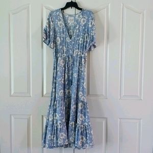 Light blue floral summer dress